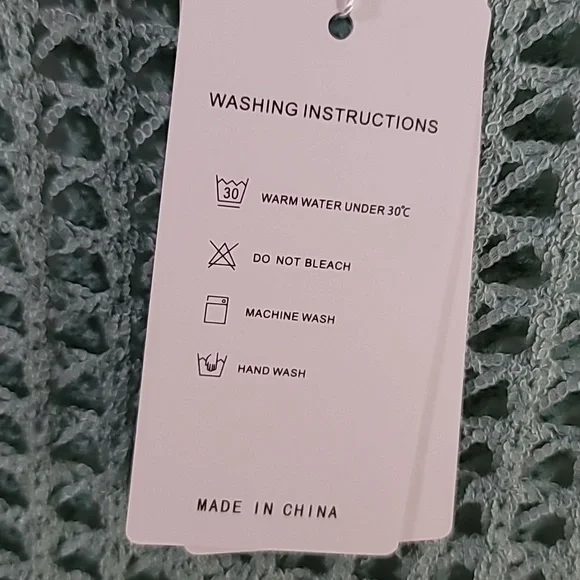 Light Sage Crochet Cover-Up - Picture 7 of 9